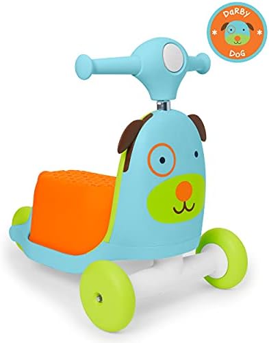 3-in-1 Baby Activity Push Walker & Ride On Scooter Toy, Dog