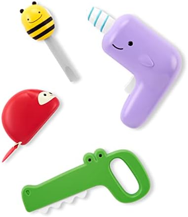 4-Piece Toy Tool Set for Toddlers Ages 2+, Zoo Crew Tool Set Toy