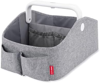 Diaper Caddy Organizer with Touch Sensor Night Light Nursery…