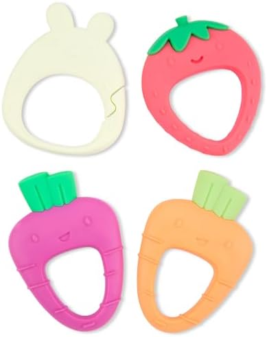 Soft Silicone Baby Teething Ring Toys Farmstand Teethe & Play…